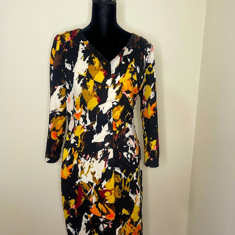 Antonio Melani Fall Print Bodycon dress size 8